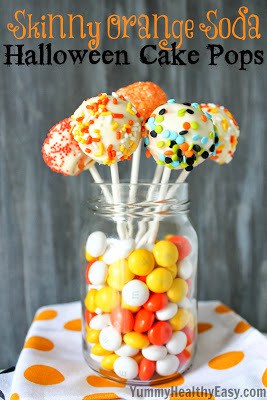 Skinny Orange Soda Halloween Cake Pops