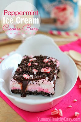 Peppermint Ice Cream Cookie Bars