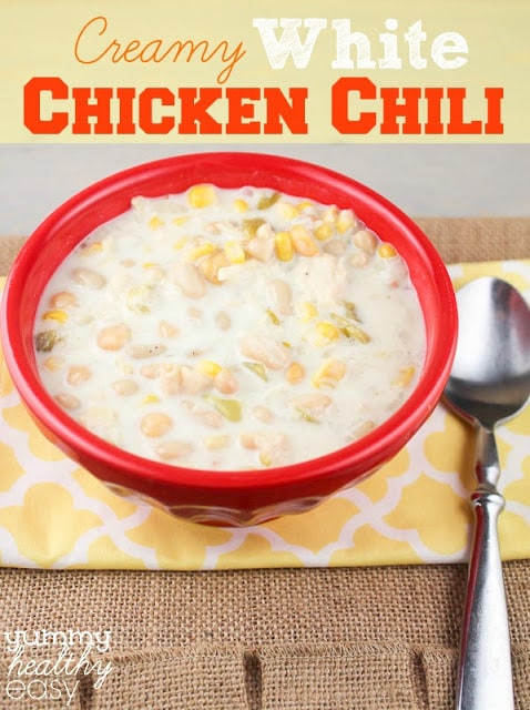 Creamy White Chicken Chili is such an easy chili recipe that everyone loves! Creamy and delicious!