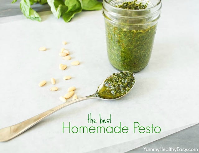 Delicious homemade pesto!