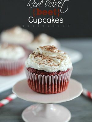 Red Velvet Cupcakes with a secret ingredient - BEETS! They are moist, decadent and a bit healthier, too!