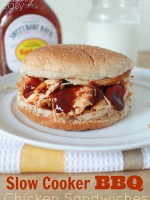 Slow Cooker BBQ Chicken Sandwiches