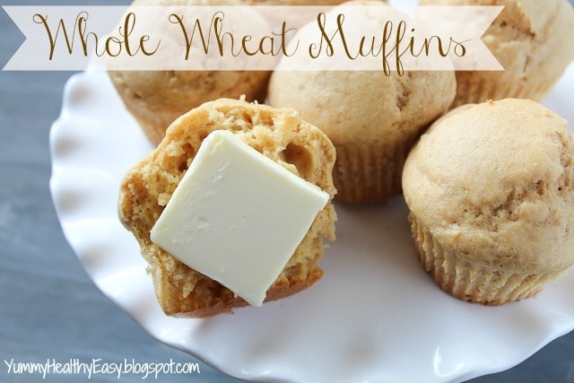 What's better than muffins? Whole wheat muffins!! These are moist, soft, easy and healthier than most muffin recipes you'll find! What's better than muffins? Whole wheat muffins!! These are moist, soft, easy and healthier than most muffin recipes you'll find!