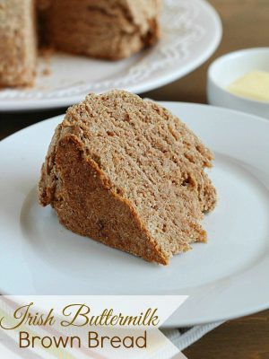 Irish Buttermilk Brown Bread - hearty whole wheat Irish soda bread. Delicious by itself or as a filling side dish.