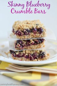 Skinny Blueberry Crumble Bars