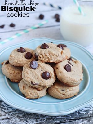 Easy cookies made using only a few ingredients and Bisquick Baking Mix. Soft and delicious!