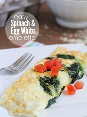 Easy Spinach & Egg White Omelette | an easy, clean eating omelette that makes the perfect healthy breakfast!