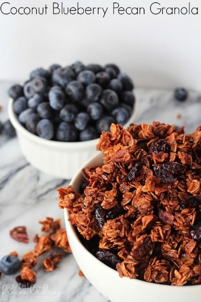 Coconut Blueberry Pecan Granola by Joyful Healthy Eats Coconut Blueberry Pecan Granola by Joyful Healthy Eats