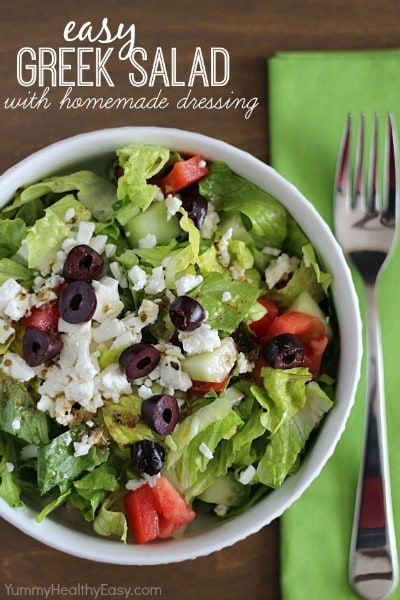 Delicious (and easy!) Greek Salad with Homemade Dressing Delicious (and easy!) Greek Salad with Homemade Dressing