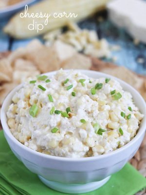 Cheesy Corn Dip - flavorful and creamy dip made from grilled corn and Real California Cotija cheese. Best dip recipe for summer!