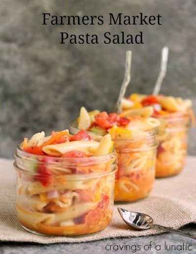Farmers Market Pasta Salad - Cravings of a Lunatic