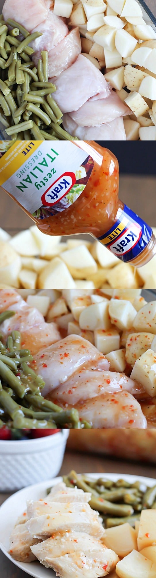 Easy Baked Italian Chicken, Potatoes & Green Beans - dinner the whole family will love!