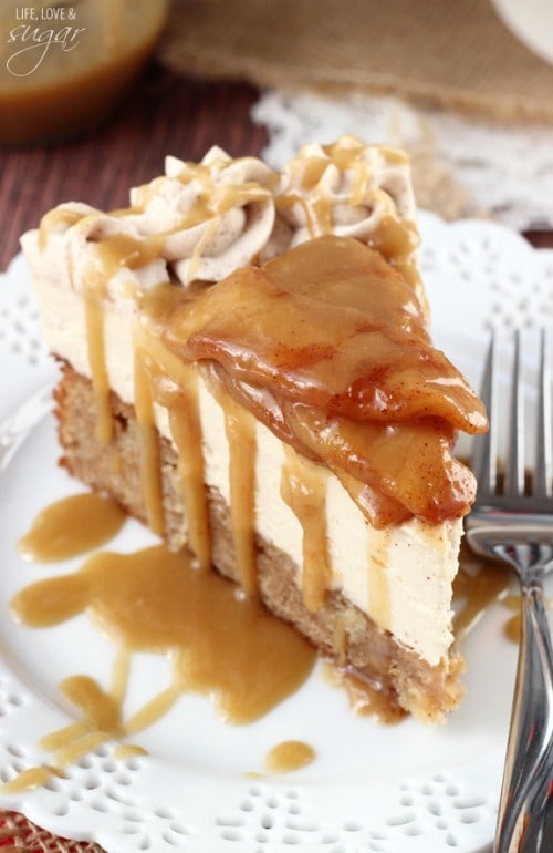 Caramel Apple Blondie Cheesecake from Life Love & Sugar
