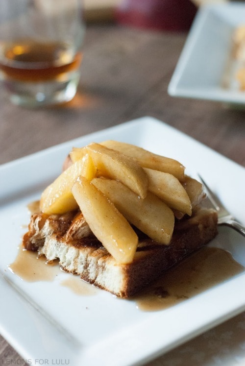Cinnamon Apple Toast with Bourbon Syrup from Lemons for Lulu