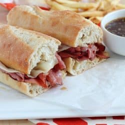 Make this Easy French Dip Sandwich with only a few ingredients. Flavorful, delicious and easy as can be!