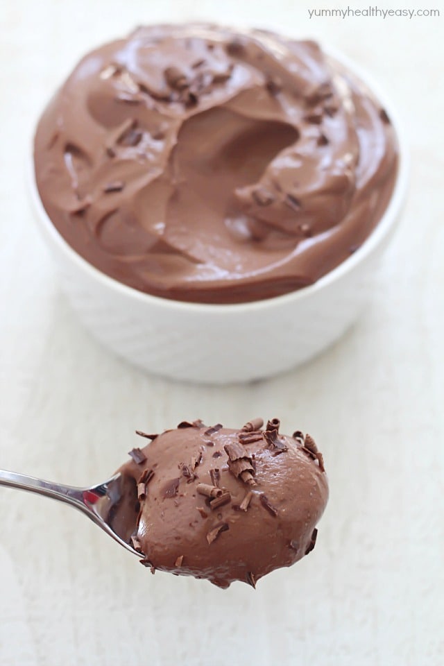 Chocolate Tofu Pudding - velvety smooth, chocolatey and unbelievably easy! Only three main ingredients and a few spices will make you a dessert you won't even believe is healthier! Chocolate Tofu Pudding - velvety smooth, chocolatey and unbelievably easy! Only three main ingredients and a few spices will make you a dessert you won't even believe is healthier!