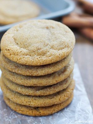 Ginger Crinkle Cookies are soft and chewy in the middle and crispy on the edges. The best gingersnap taste, our family favorite for the holidays!