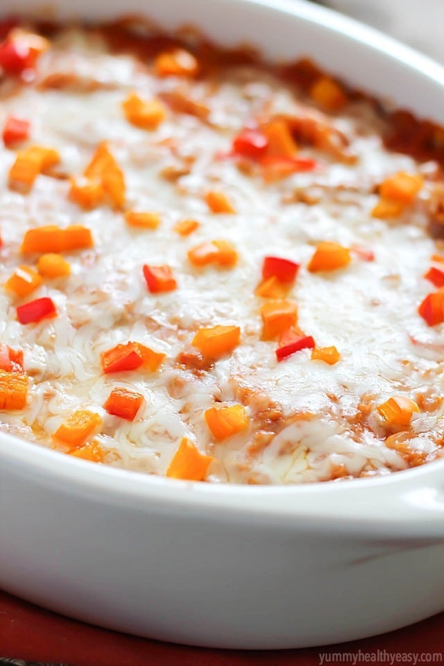 Take those boring stuffed peppers to the next level by turning them into a stuffed pepper casserole! Everything good about stuffed bell peppers but in casserole form, using ground turkey, brown rice, bell peppers, spices and cheese, of course! Delicious, healthy and satisfying casserole dish.