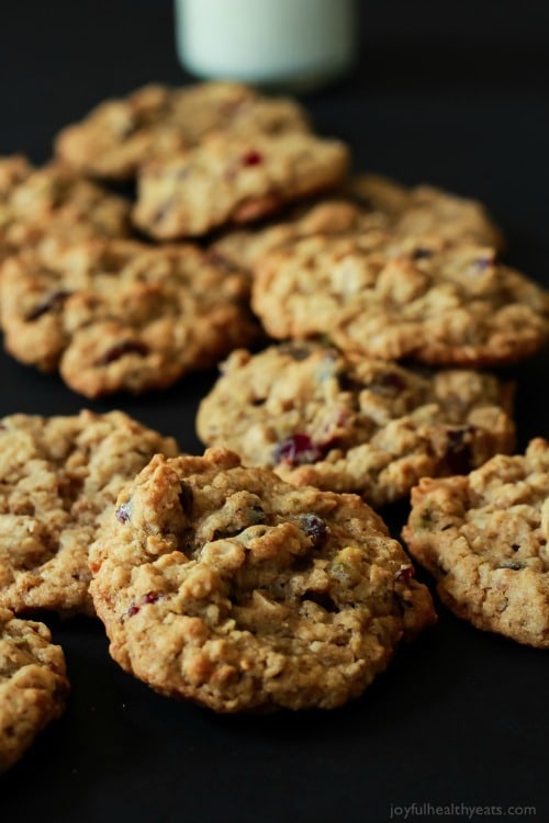 Pistachio Cranberry Oatmeal Cookies from Joyful Healthy Eats