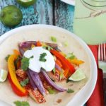 This Quick & Easy Chicken Fajitas Recipe is not only simple, but is healthy and tastes great! The clean up is a breeze, too. My kids love this easy dinner!
