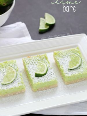 If you like lemon bars, you will love these lime bars! The crust is delicious. The lime layer is divine, light and fluffy, almost like a meringue but full of lime flavor. And the green is perfect for St. Patrick's Day! Recipe @yummyhealthyeasy