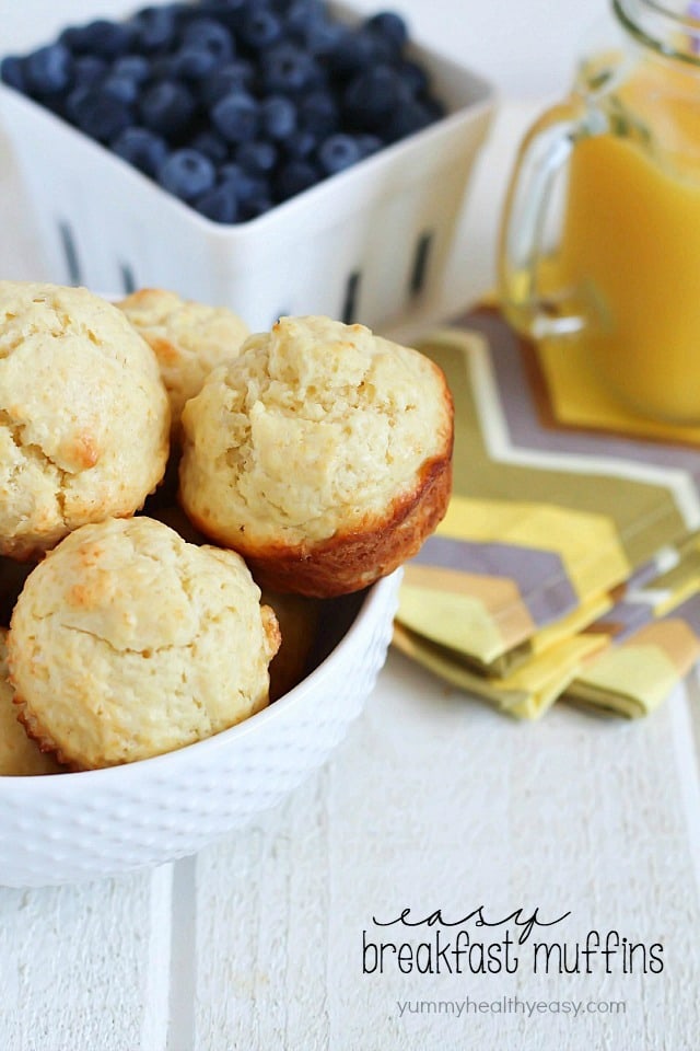 Mom's quick and easy breakfast muffins - a family favorite muffin recipe that is easily whipped up in minutes!