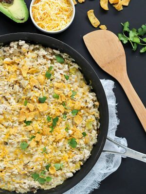 Easy turkey skillet recipe, all cooked in one pot. The quickest, easiest dinner you will ever make!