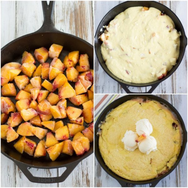 Skinny Peach Cobbler - Only 3 ingredients in this yummy skinny dessert!