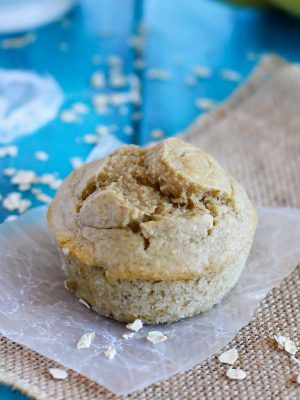 Healthy and easy flourless muffins made using only a blender - no bowls! You will love how moist and flavorful these gluten free muffins are and they're made with NO oil or butter!