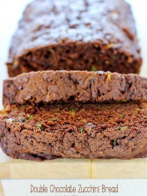 Use up that summer zucchini and satisfy your sweet tooth with this Double Chocolate Zucchini Bread. An easy quick bread everyone will rave over!