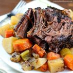 This Crock Pot Roast with Vegetables is a family favorite Sunday dinner. I love everything about this meal. It's an entire dinner in one crock pot. You have your veggies, starch and meat all cooked together - and the meat is SO tender and delicious! This is a must-make!