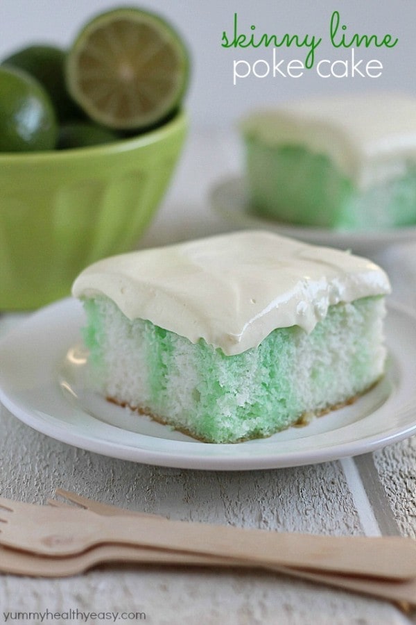 Skinny Lime Poke Cake by Yummy Healthy Easy
