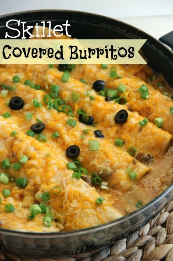 Skillet Covered Burritos by Diary of a Recipe Collector