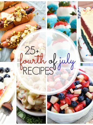 More than 25 MUST-see July 4th Recipes! From appetizers to desserts - you won't want to miss these red, white & blue recipes that are perfect to make for the 4th of July!
