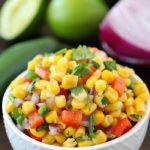 Corn Salsa recipe that's super easy to make and delicious! Using canned corn and other ingredients you probably already have on hand, this is the quickest salsa recipe & one of the most flavorful! Plus all about my Iowa Corn Quest trip! AD