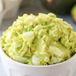This Avocado Egg Salad is completely mayo-free and seriously tastes amazing! Imagine if guacamole and hard boiled eggs had a baby, it would be Avocado Egg Salad! This healthy recipe only takes a few minutes to whip up and is protein & fiber rich! AD
