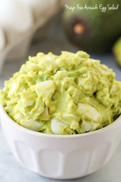 This Avocado Egg Salad is completely mayo-free and seriously tastes amazing! Imagine if guacamole and hard boiled eggs had a baby, it would be Avocado Egg Salad! This healthy recipe only takes a few minutes to whip up and is protein & fiber rich! AD