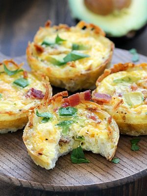 Incredible Bacon Avocado Hash Brown Egg Cups
