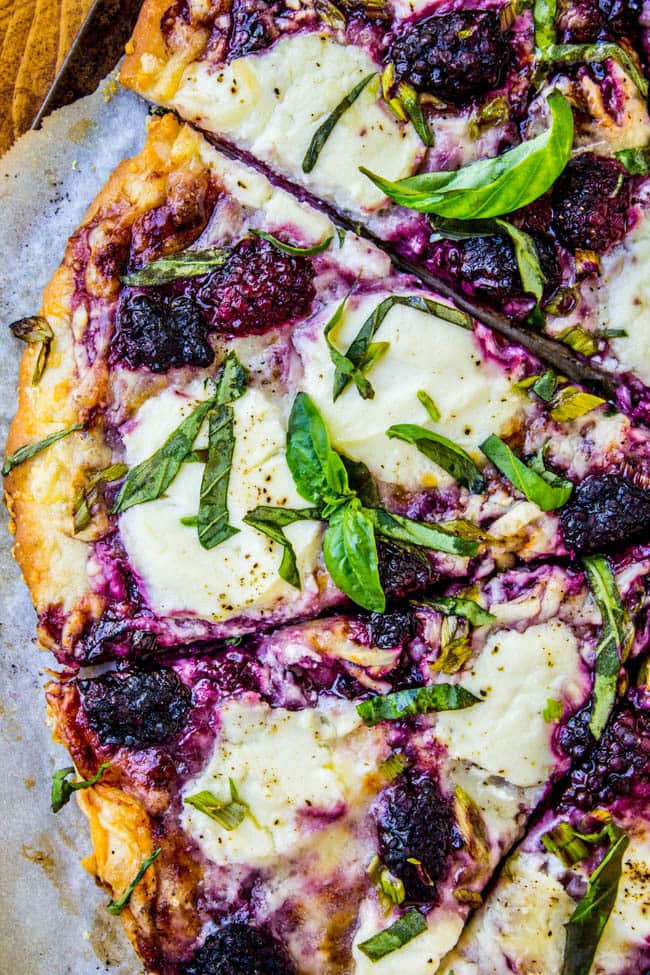 Blackberry Ricotta Pizza with Basil by The Food Charlatan