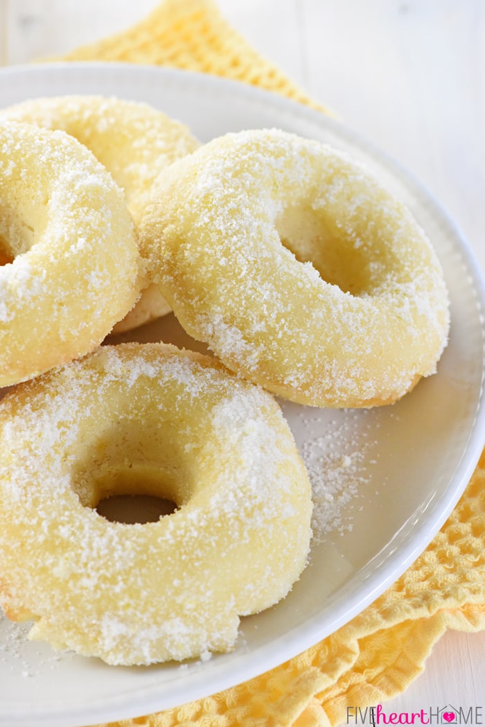 Lemon Sugar Baked Donuts by Five Heart Home