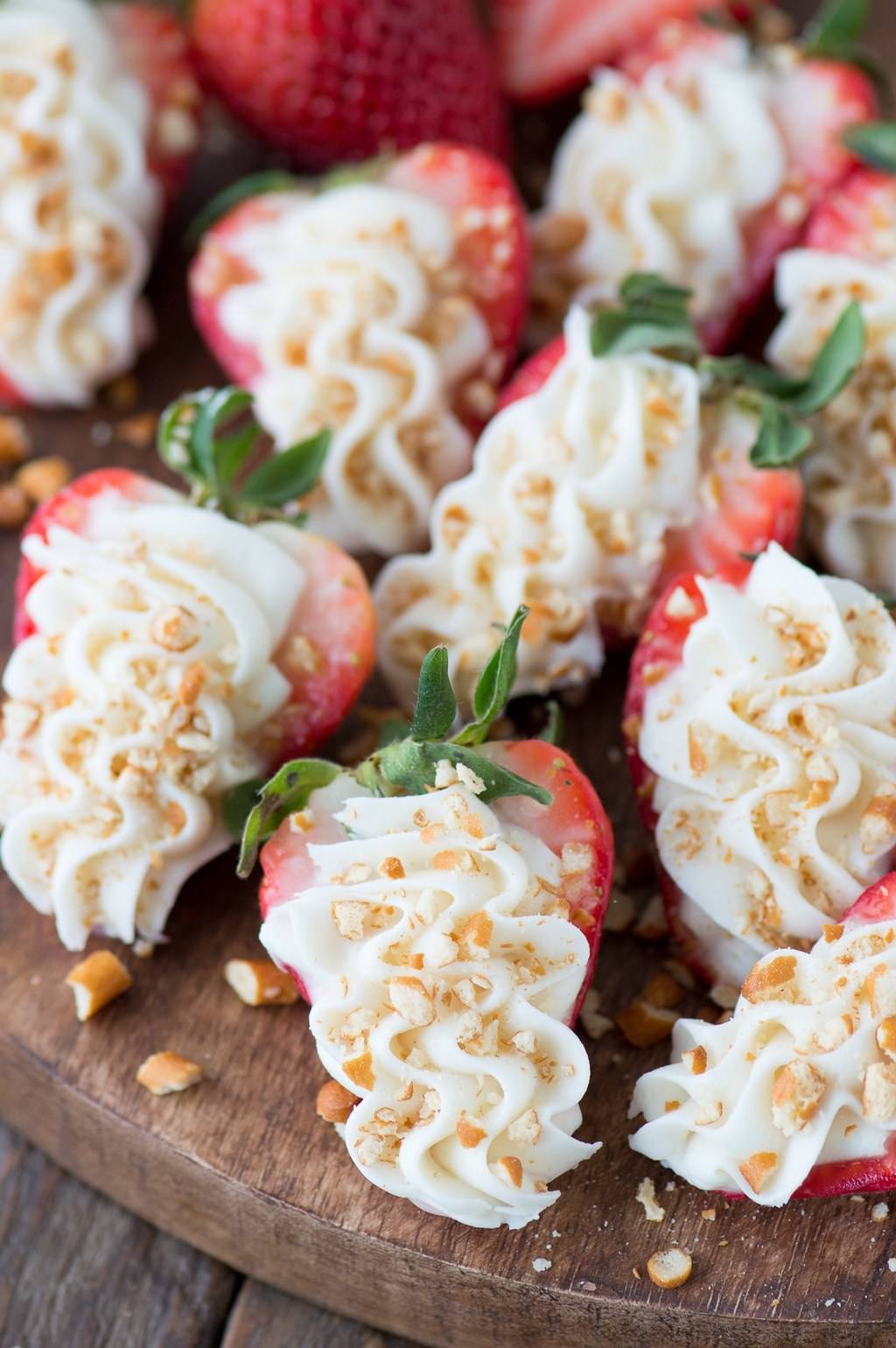 Strawberry Pretzel Cheesecake Bites by The First Year