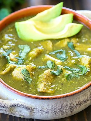 You will LOVE the flavor in this Pork Chili Verde! Pork loin is simmered until super tender and then added to a delicious homemade verde sauce - SO good! Plus a recap of my pork tour in Michigan! #AD